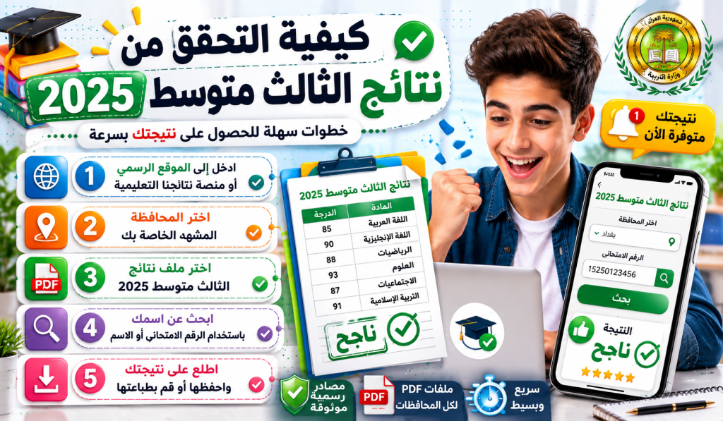 نتائج السادس الاعدادي 2025